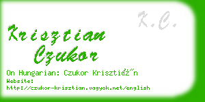 krisztian czukor business card